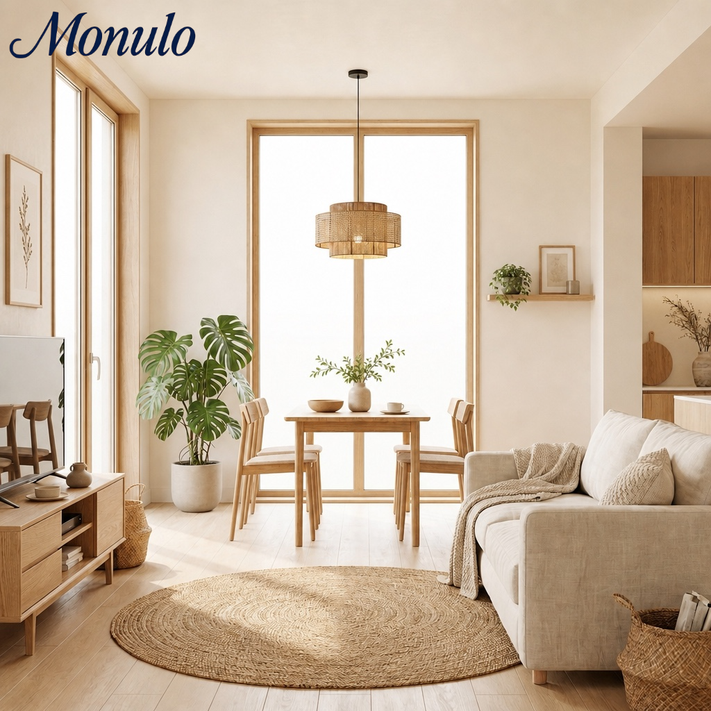 Rustic Japanese Wabi-Sabi Style Hemp Rope Rattan Drum Shape Zen Pendant Light | Esilora