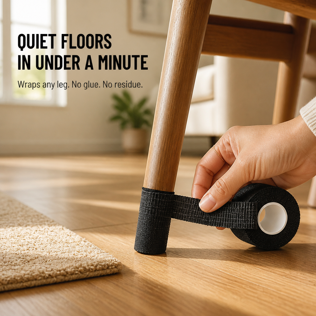SilencioGuard — Wrap Any Furniture Leg to Stop Scratches & Screech - Esilora