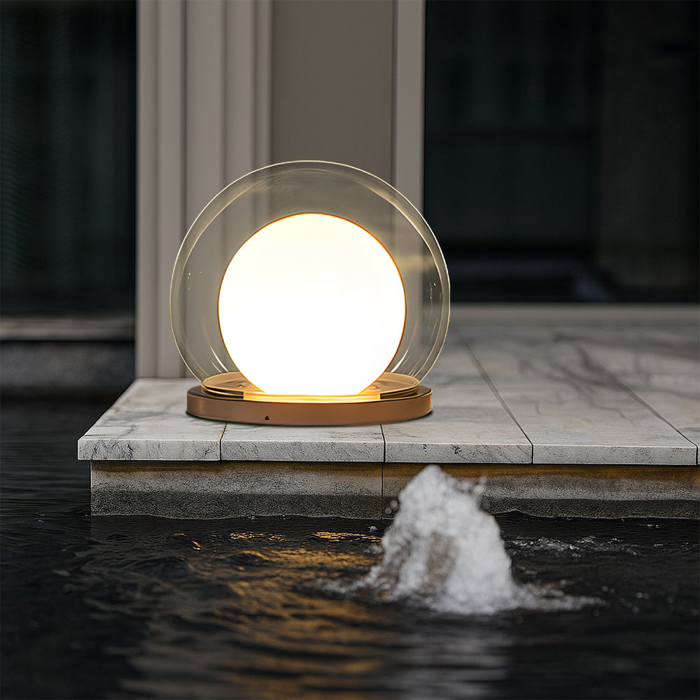 モダンなソーラーLEDボールランプ - プラスチック製屋外用球形ライト