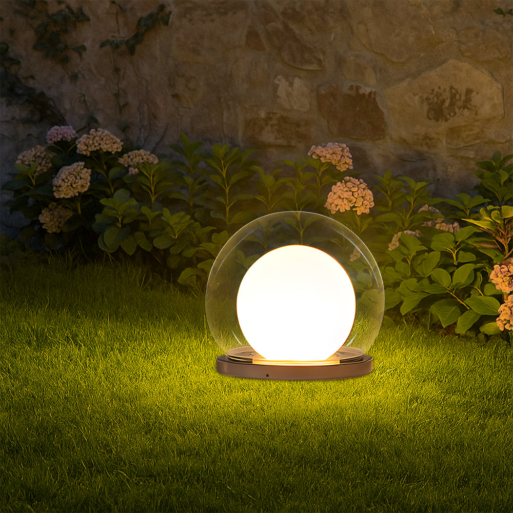 モダンなソーラーLEDボールランプ - プラスチック製屋外用球形ライト